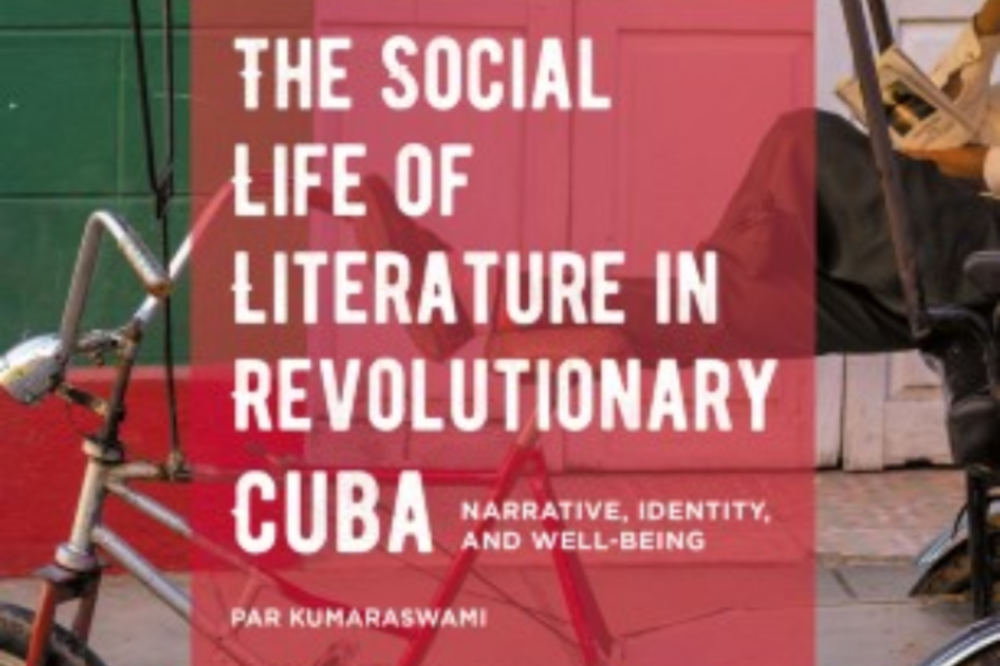 Social life book title overlaid on photo of old Cuban bicycle