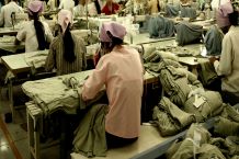 A number of women working in garment factory in South East Asia