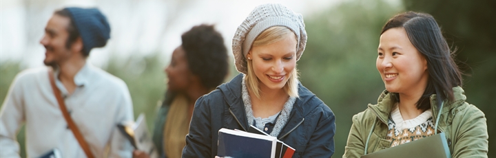 Students smiling