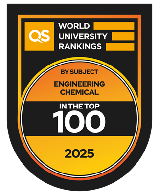 QS World University Rankings top 100 by subject badge for Chemical Engineering