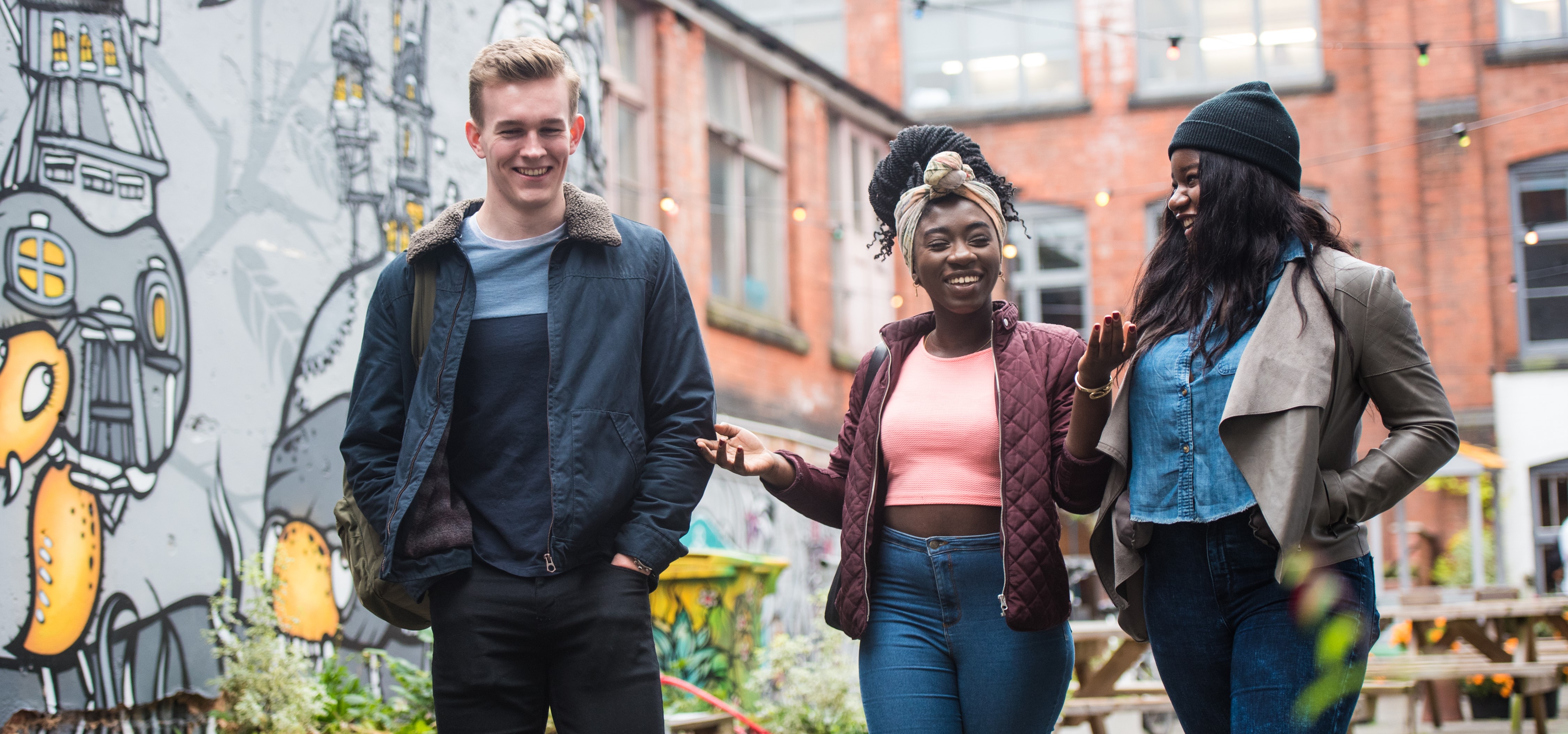 Undergraduate students in Nottingham City Centre