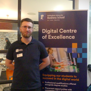 BSc student Fraser Street at a Business School event.