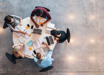 Students studying in a group