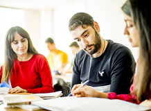 students studying together