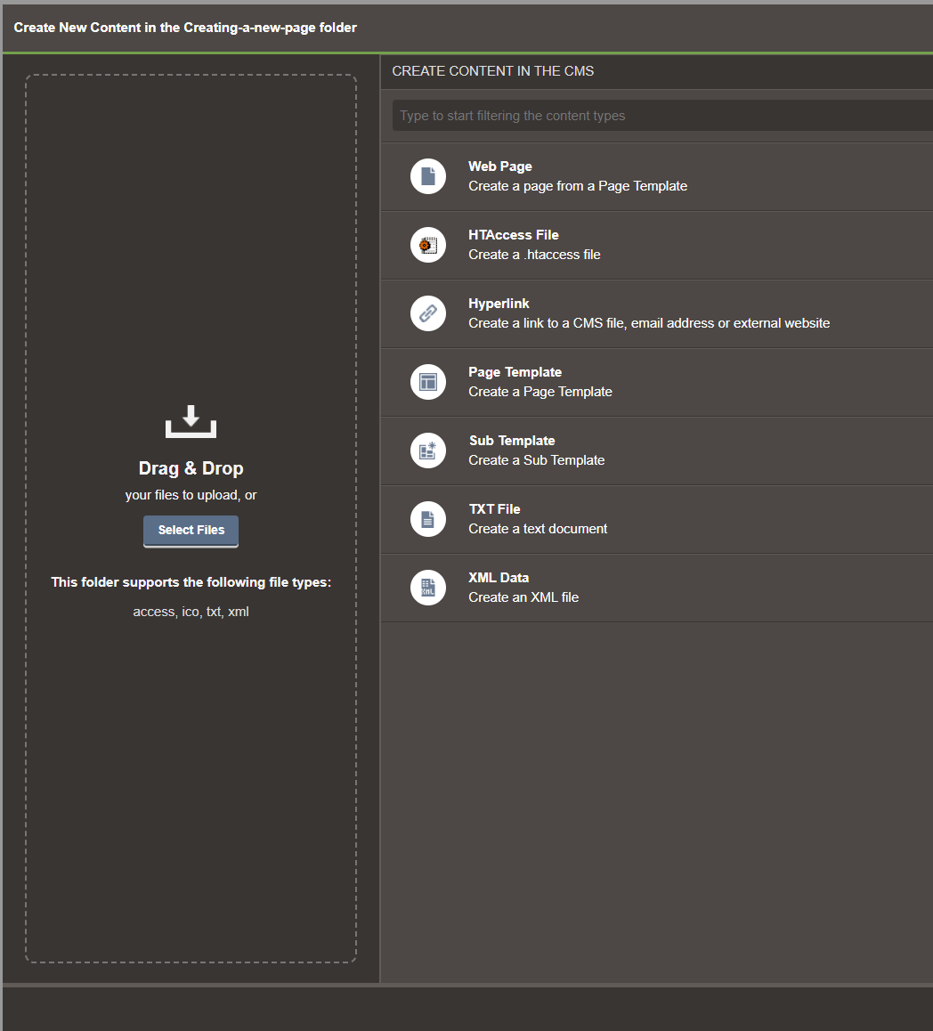 Select Web Page