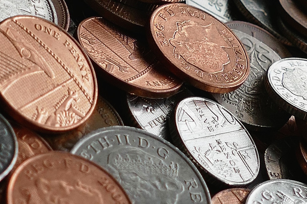 Silver and brown round coins