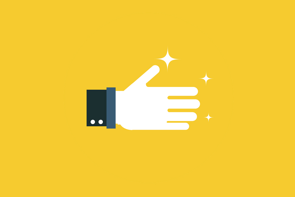 Cartoon hand icon