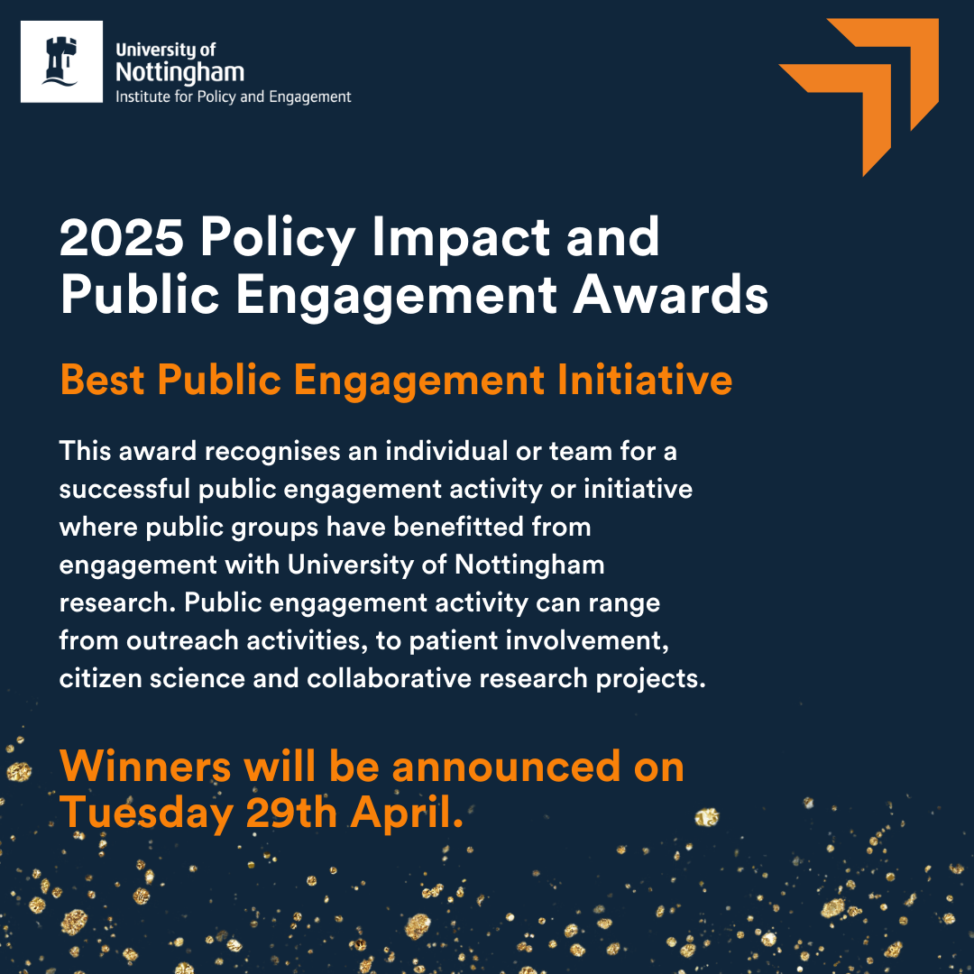 Best Public Engagement Initiative Award card