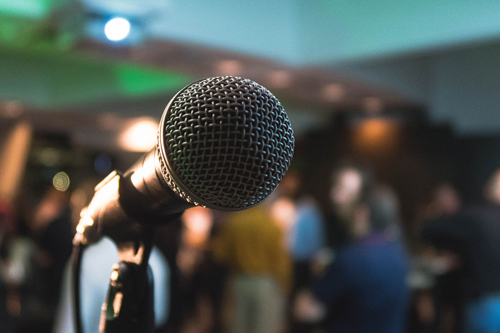 microphone on stage
