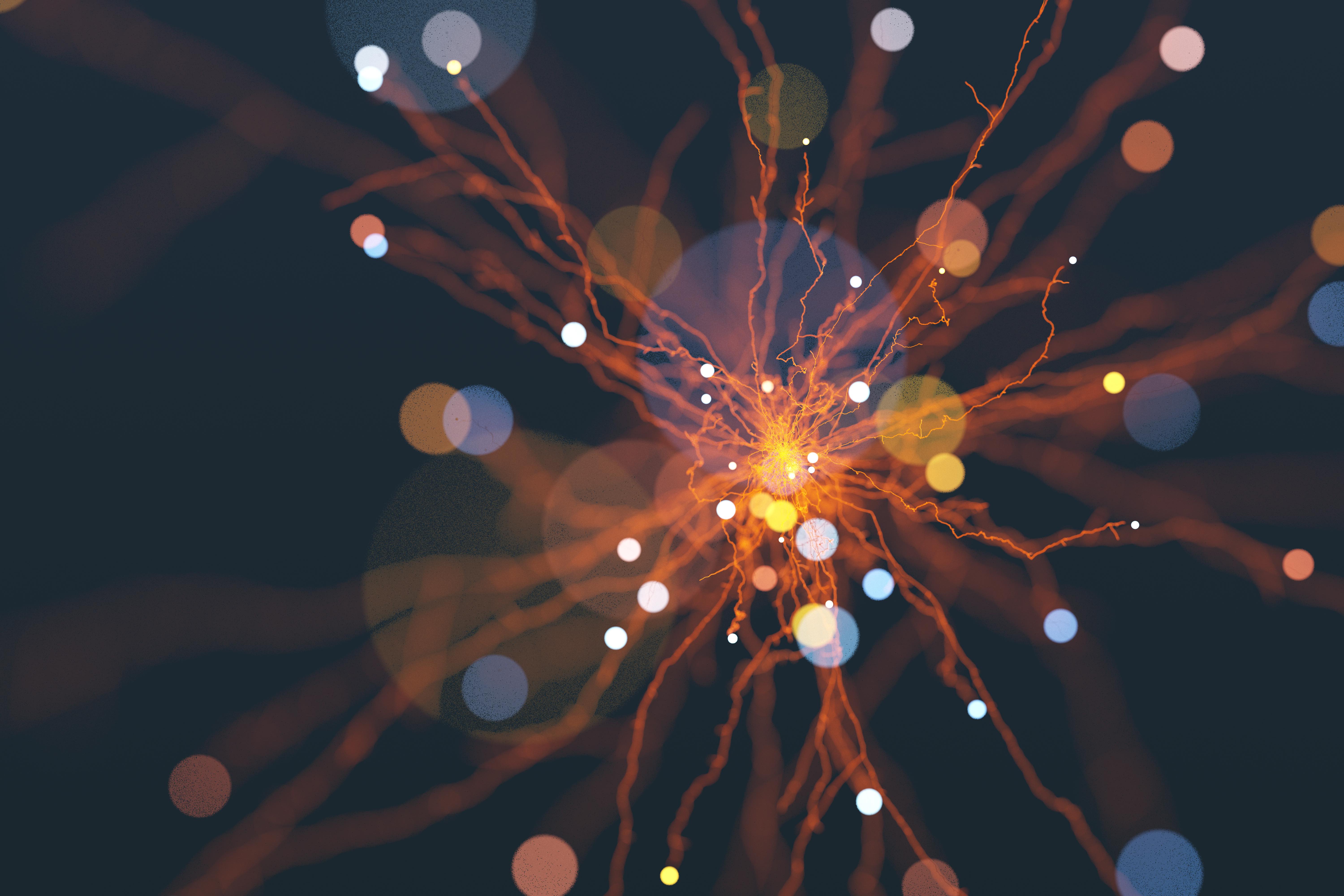 An explosion of light