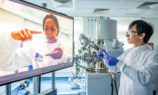 Researchers in the lab