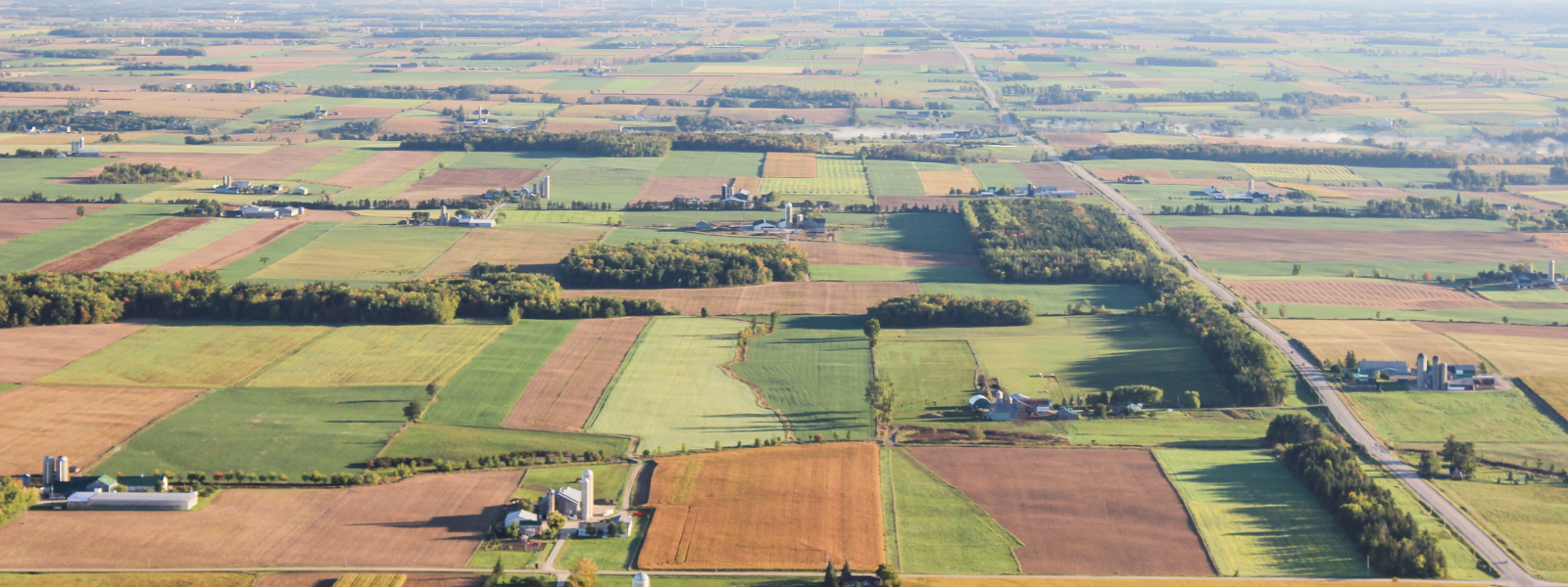 Ariel photo of a field